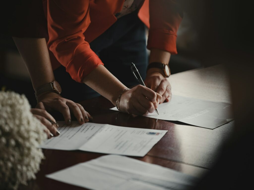 Signature d’un acte de vente immobilière